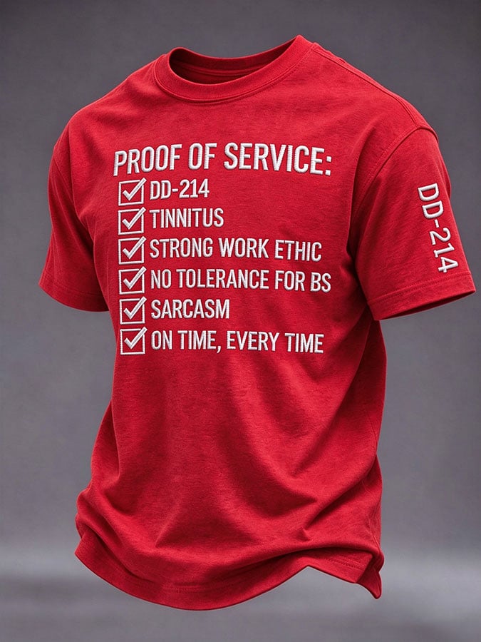🎖️Men's Veteran Pride DD-214 Printed T-shirt
