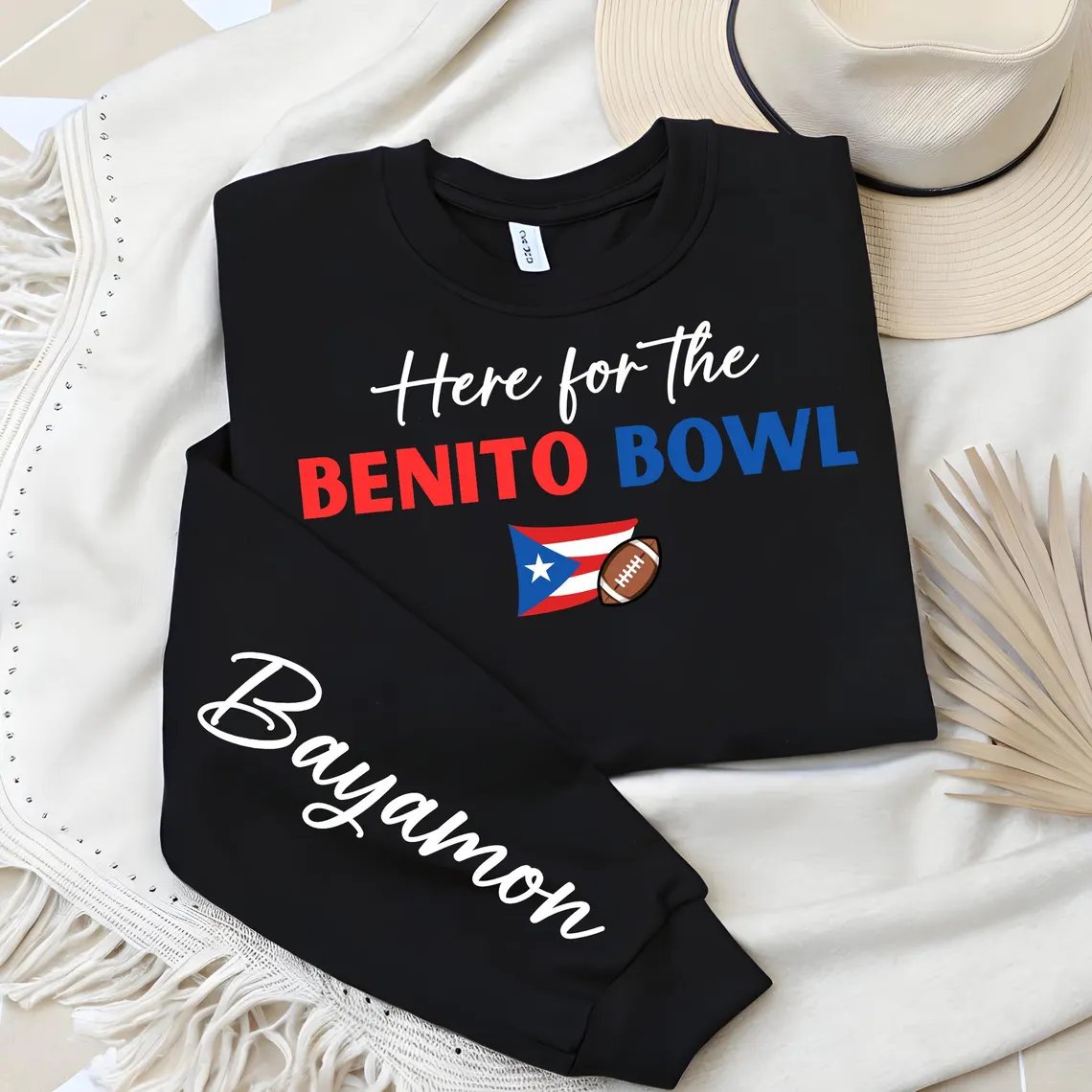 Puerto Rico Singer Benito Bowl Printed Sweatshirt