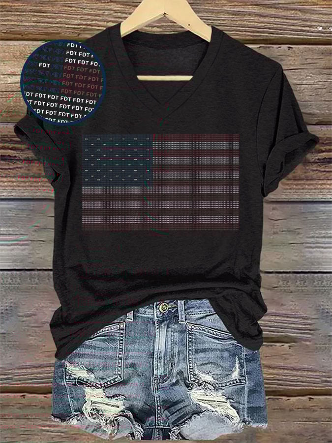 Women's Retro FDT Print T-Shirt