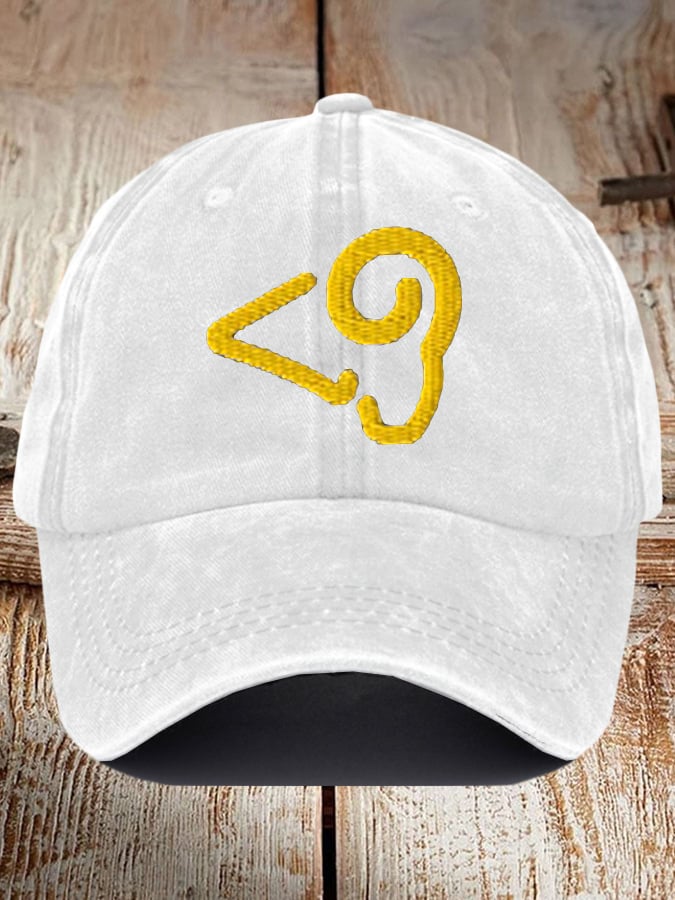 Unisex Washed Cotton Rugby Print Hat