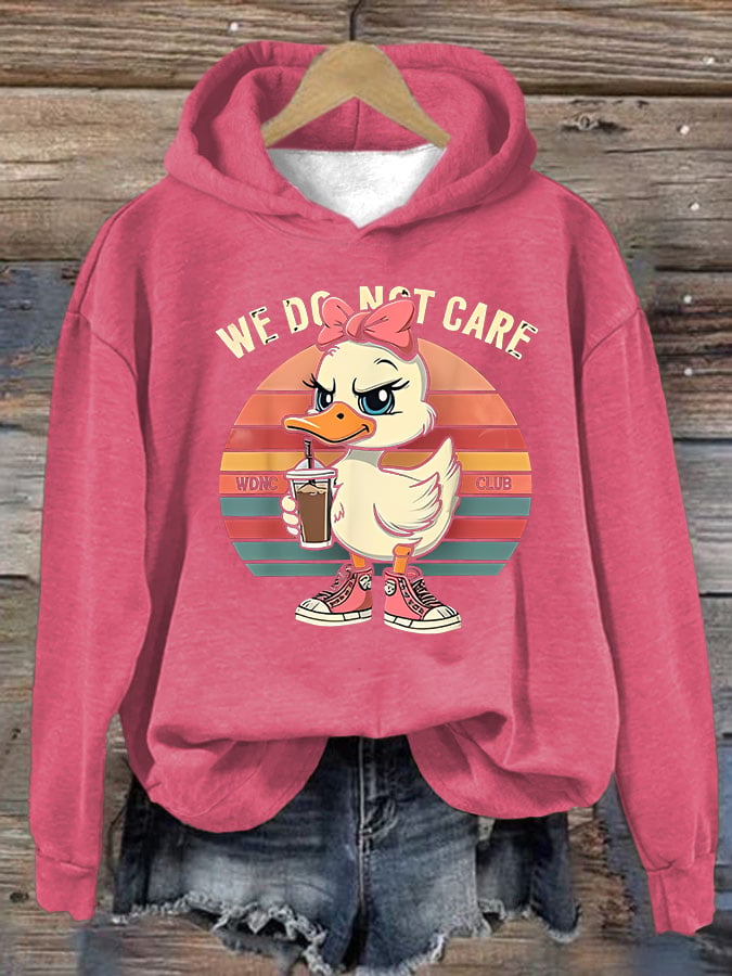 Women's  Retro Funny Proud Member Of Club We Do Not Care Menopause Perimenopause Print  Hoodie