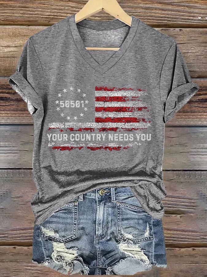 Women's 50501 Your Country Needs You Print T-Shirt