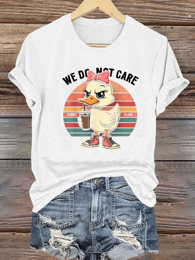 Women's  Retro Funny Proud Member Of Club We Do Not Care Menopause Perimenopause Print  T-Shirts