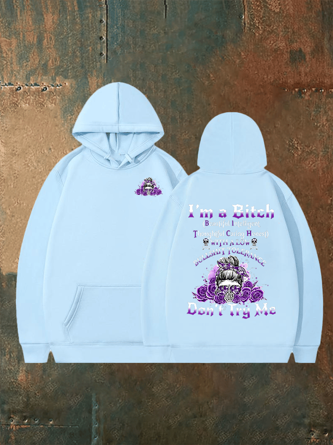 Men's  Don't Try Me  Print Casual  Hoodie