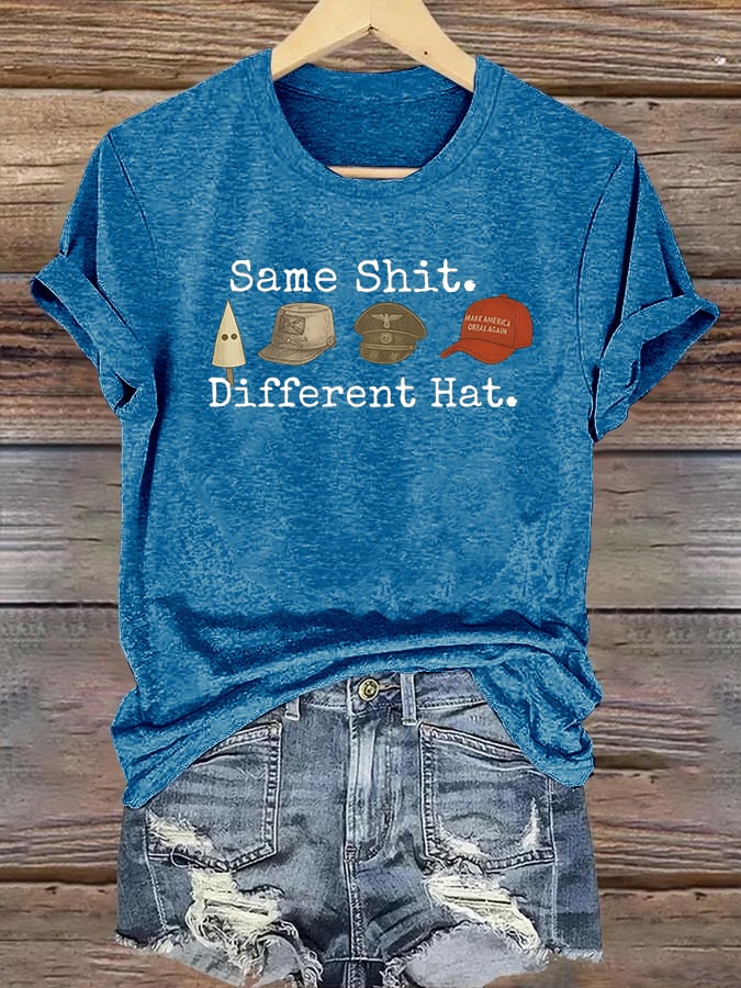 Women's  Same shit Different costume Print T-Shirt
