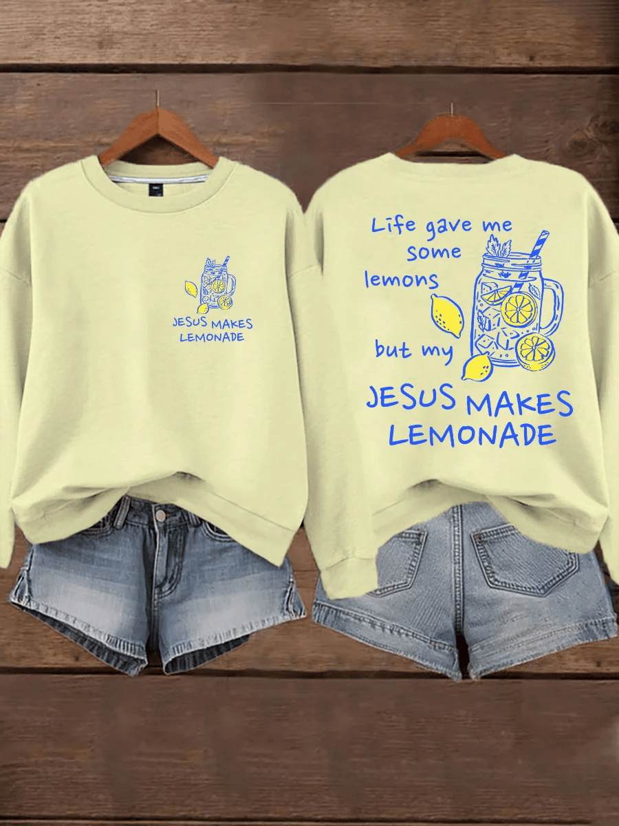 Women's Life Gave Me Some Lemons, But My Jesus Turned Them Into Lemonade Faith Print  Hoodie