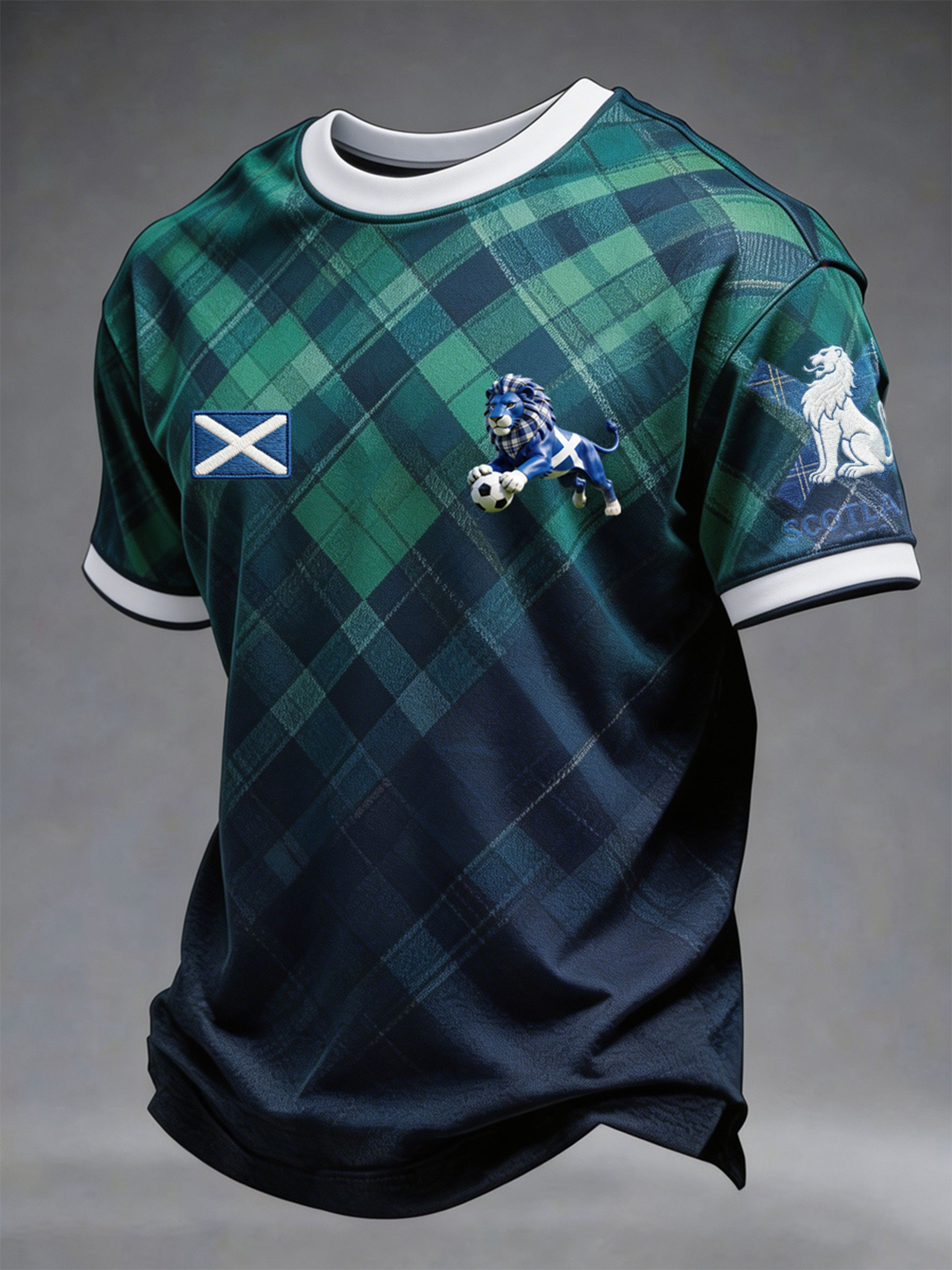 Men's Scottish Football Fans Printed Casual T-Shirt