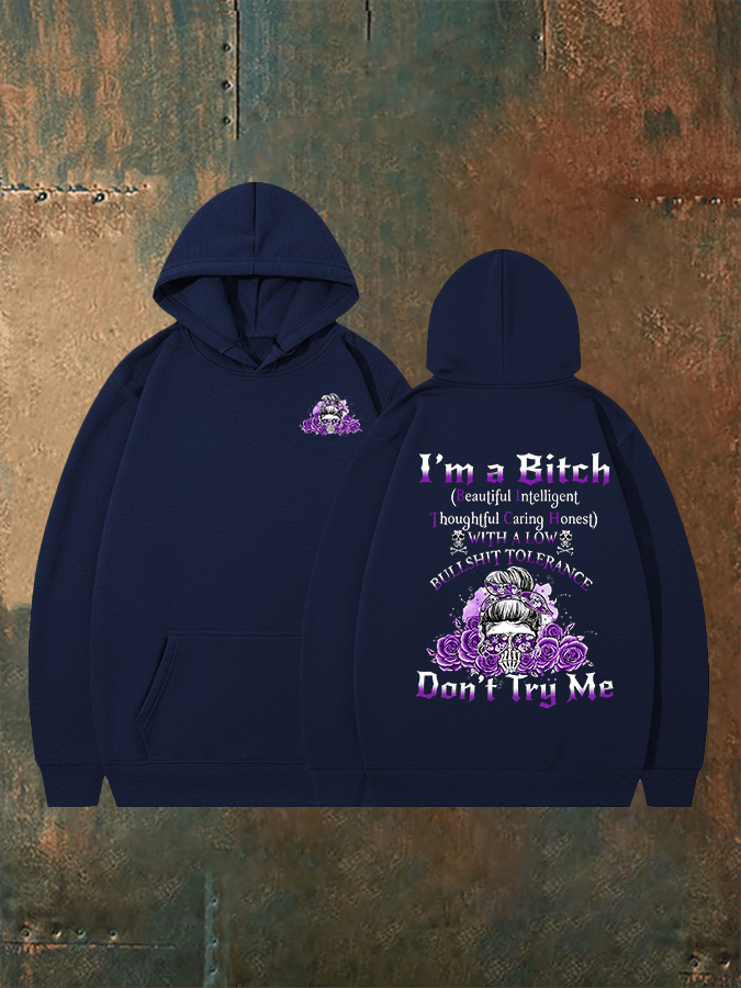 Men's  Don't Try Me  Print Casual  Hoodie