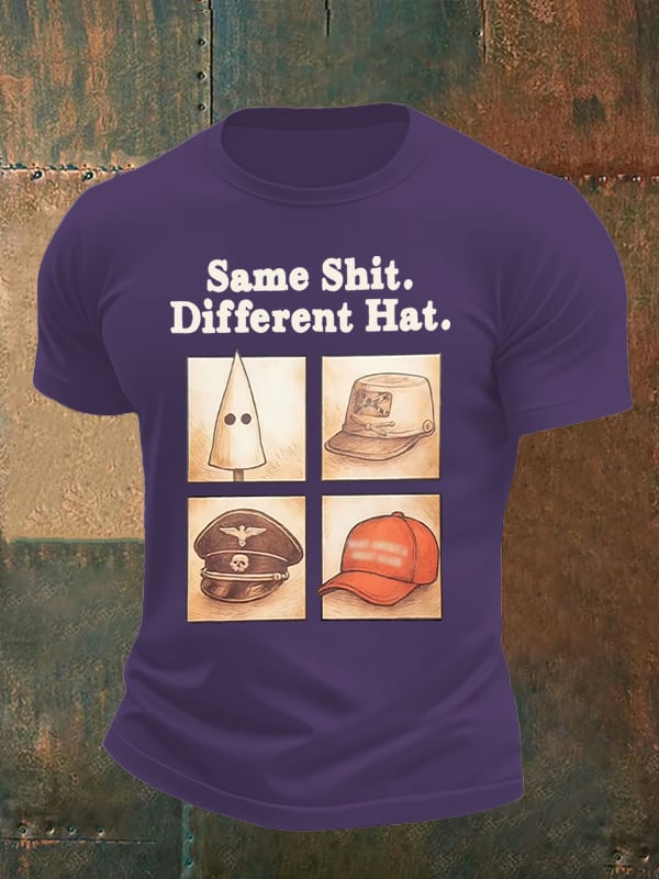 Men's  Same Shit Different Hat  Printed T-Shirt
