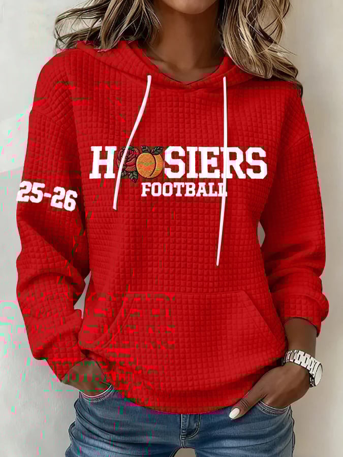 Women's Football Print Hoodie Sweatshirt