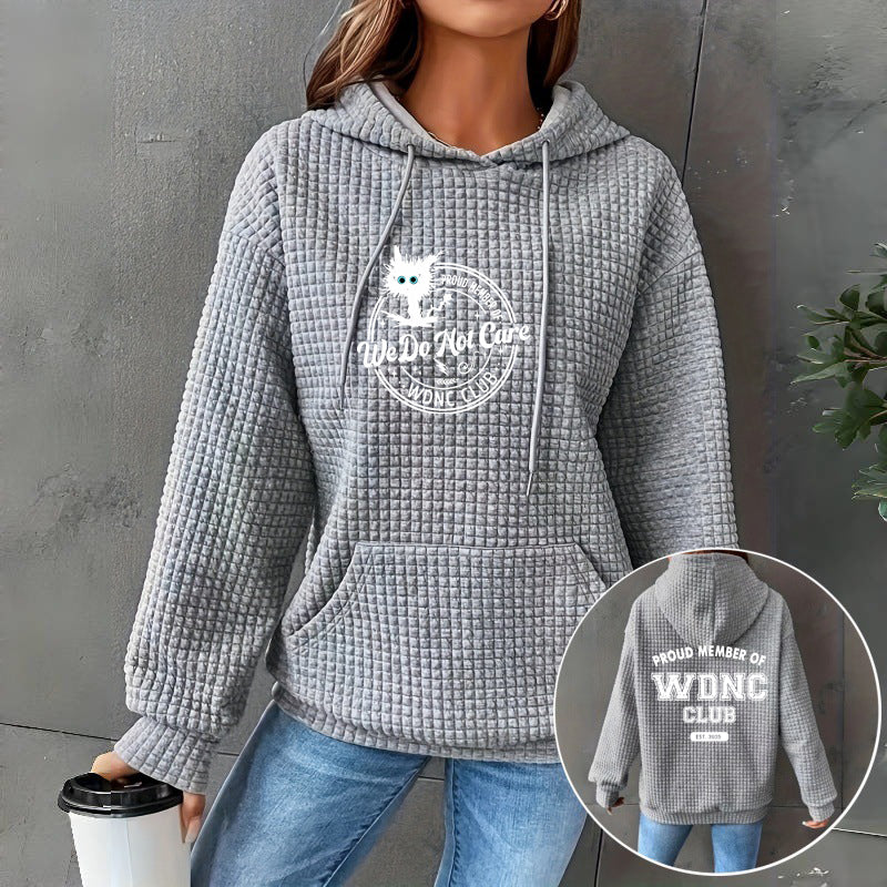 Women's Proud Members of the Club - Menopause & Perimenopause - Waffle Knit Hooded Sweatshirt