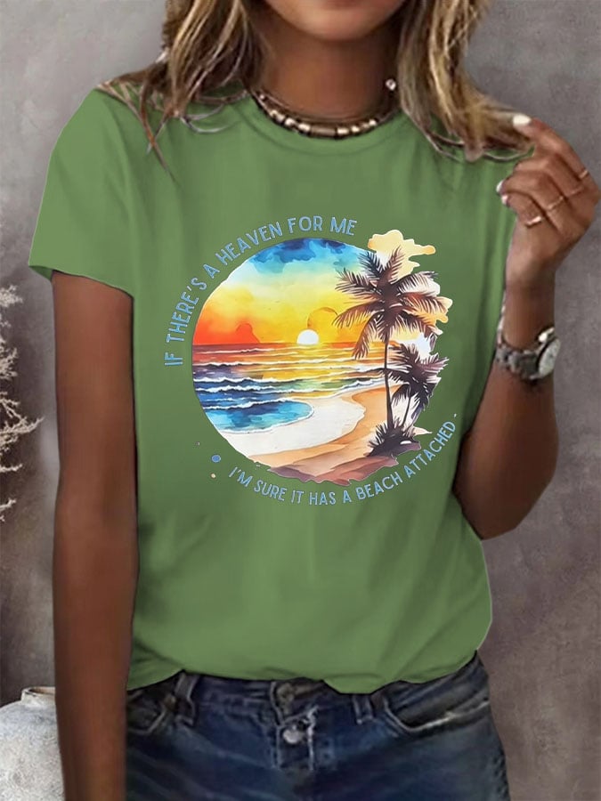 Women's Music Lover Printed Short-Sleeved T-Shirt