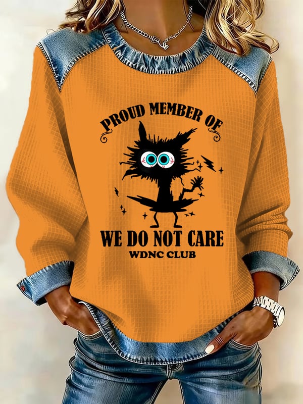 Women's  Retro Funny Proud Member Of Club We Do Not Care Menopause Perimenopause Print sweatshirt