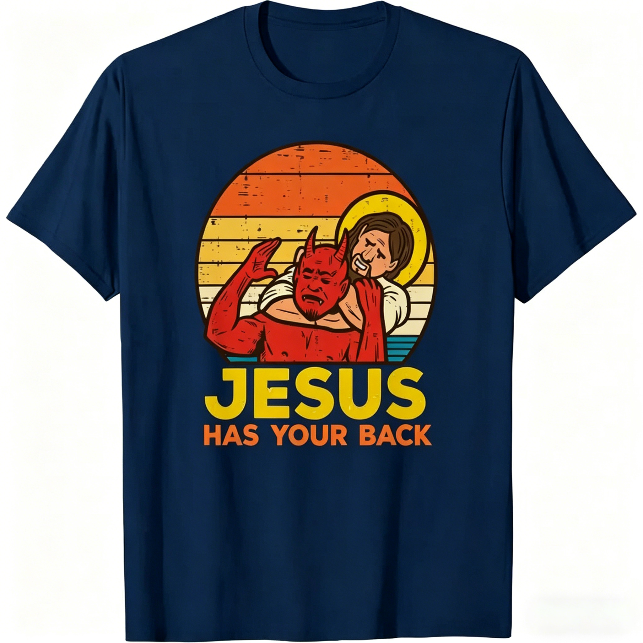Unisex Cotton Jesus Has Your Back Jiu Jitsu T-Shirt