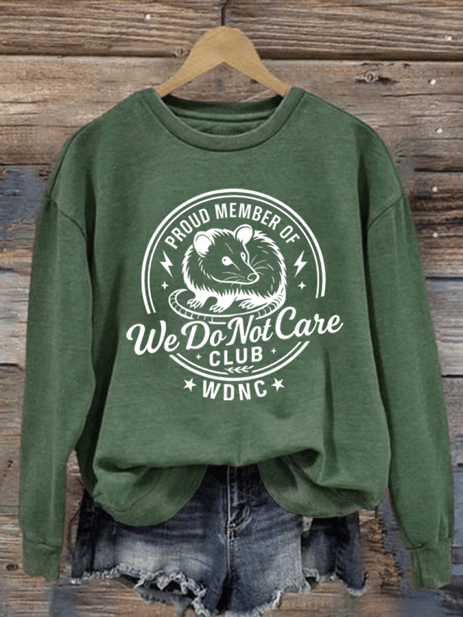 Women's  Retro Funny Proud Member Of  Club We Do Not Care Menopause Perimenopause Print  Sweatshirt