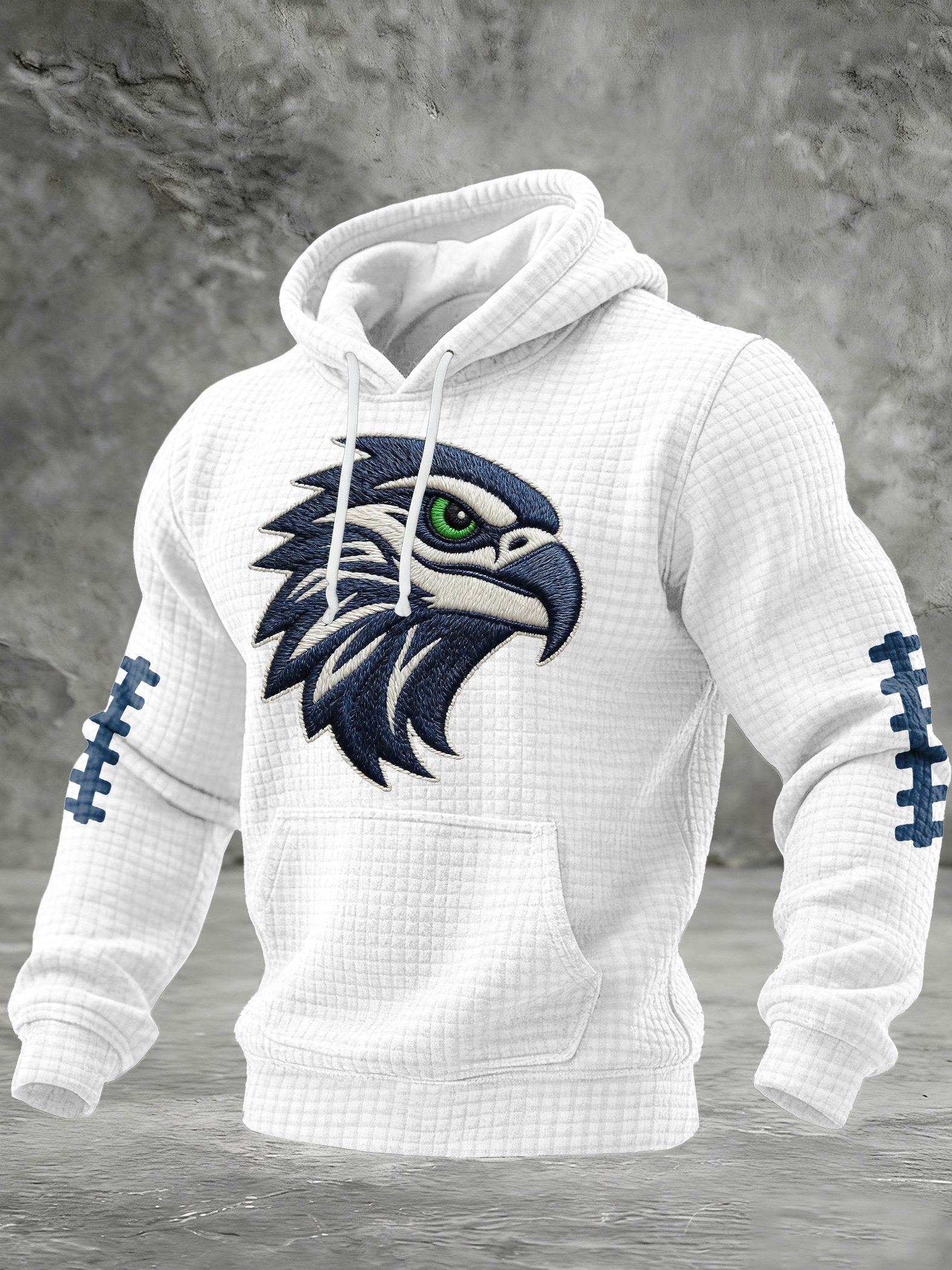 Men's Football Print Hooded Sweatshirt