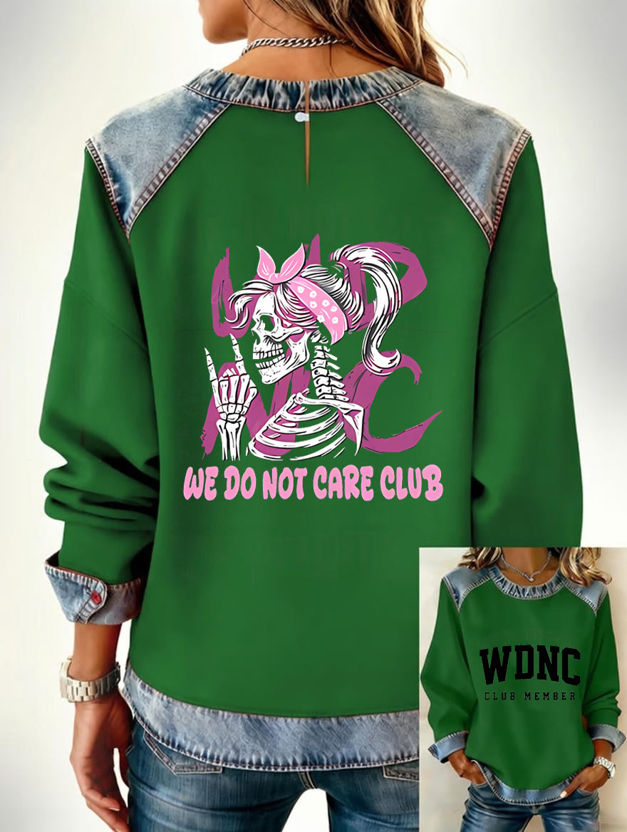 Women's  Retro Funny Proud Member Of Club We Do Not Care Menopause Perimenopause Print  Sweatshirt