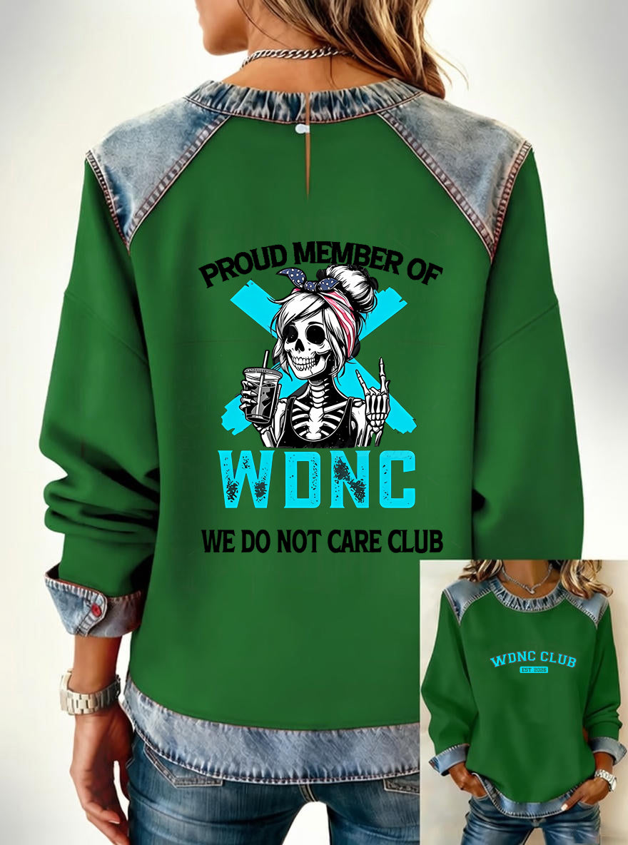 Women's  Retro Funny Proud Member Of Club We Do Not Care Menopause Perimenopause Print  Sweatshirtt