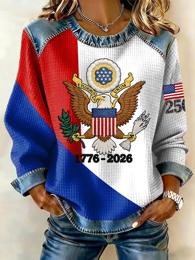 Women'S Retro 250th Anniversary 1776-2026 Print Sweatshirt