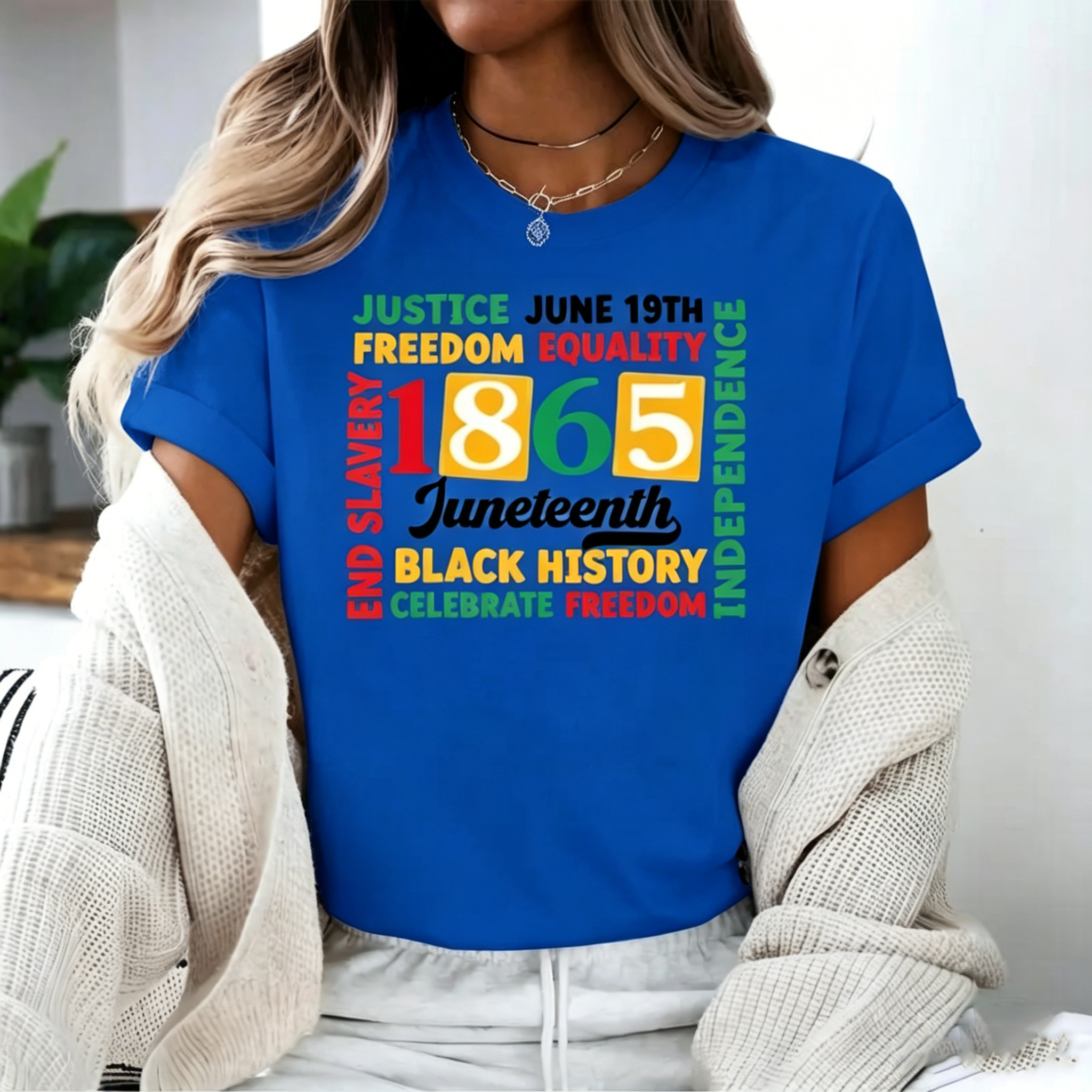 Unisex Casual Short-Sleeve Sexy Style Juneteenth 1865 T-Shirt