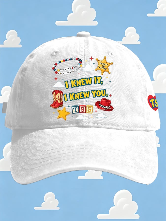 Retro I Knew It Print Baseball Cap
