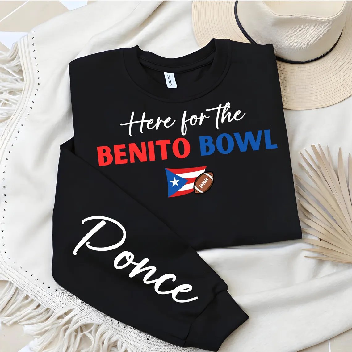 Puerto Rico Singer Benito Bowl Printed Sweatshirt