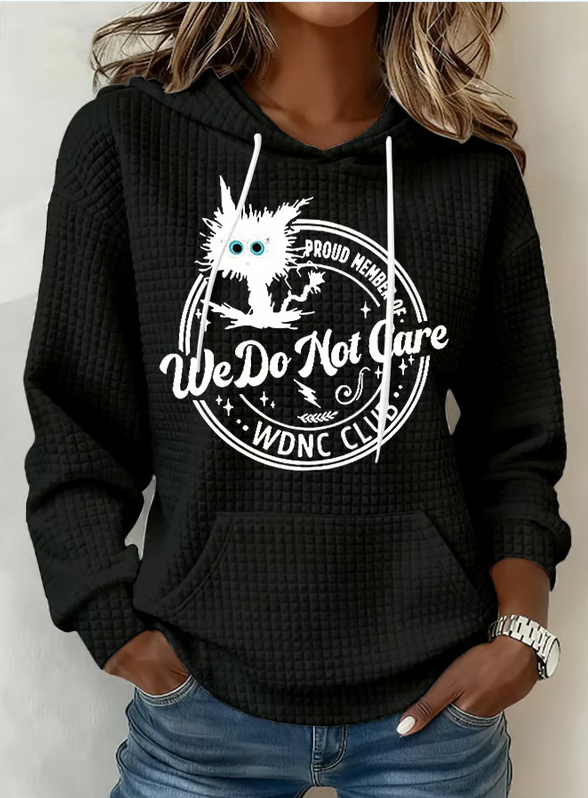 Retro Funny Proud Member Of WDNC Club We Do Not Care Menopause Perimenopause Print Hoodie