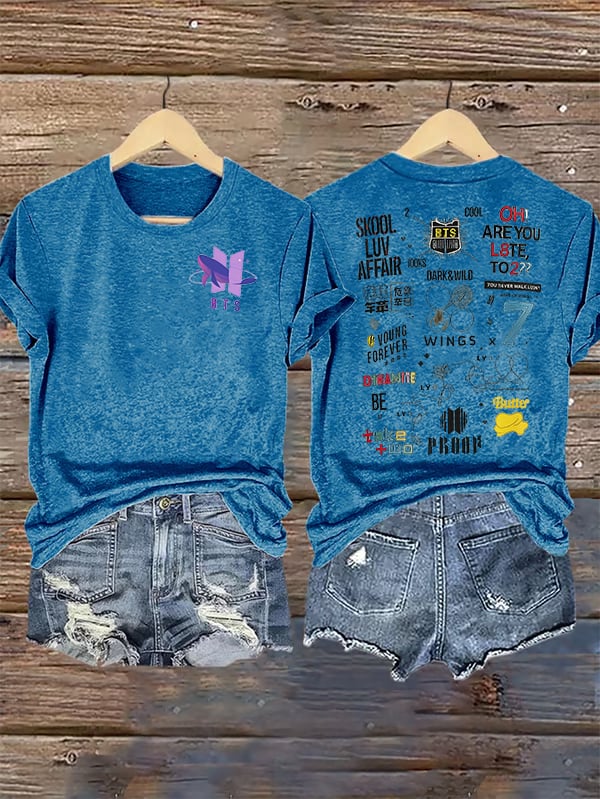 Women's K-pop  Print Casual T-Shirt