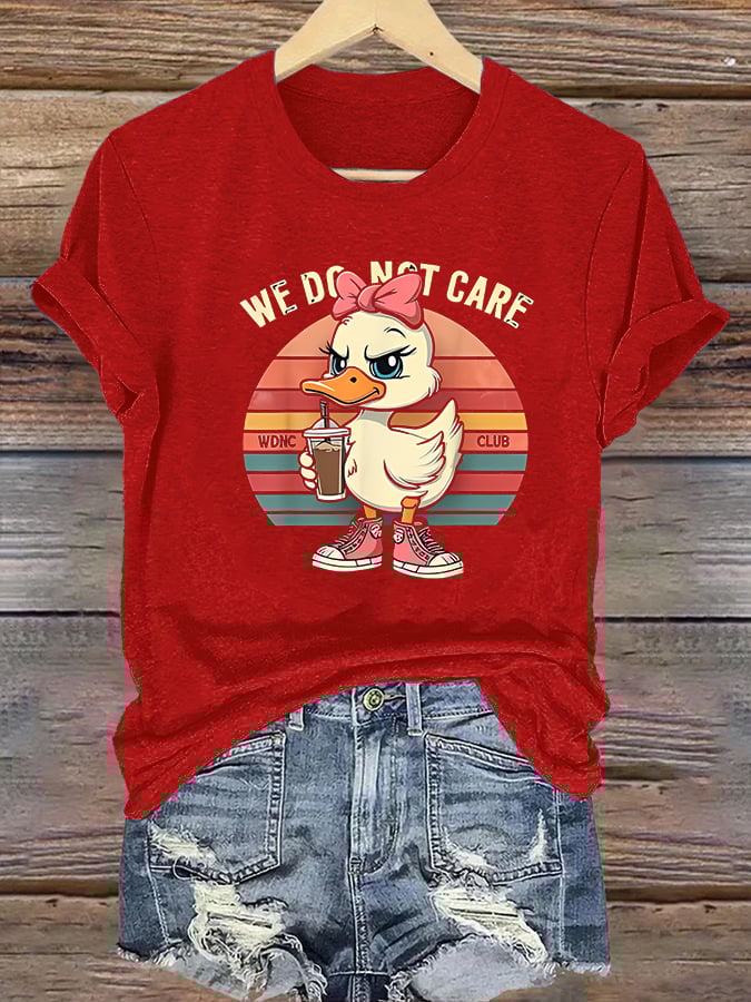 Women's  Retro Funny Proud Member Of Club We Do Not Care Menopause Perimenopause Print  T-Shirts