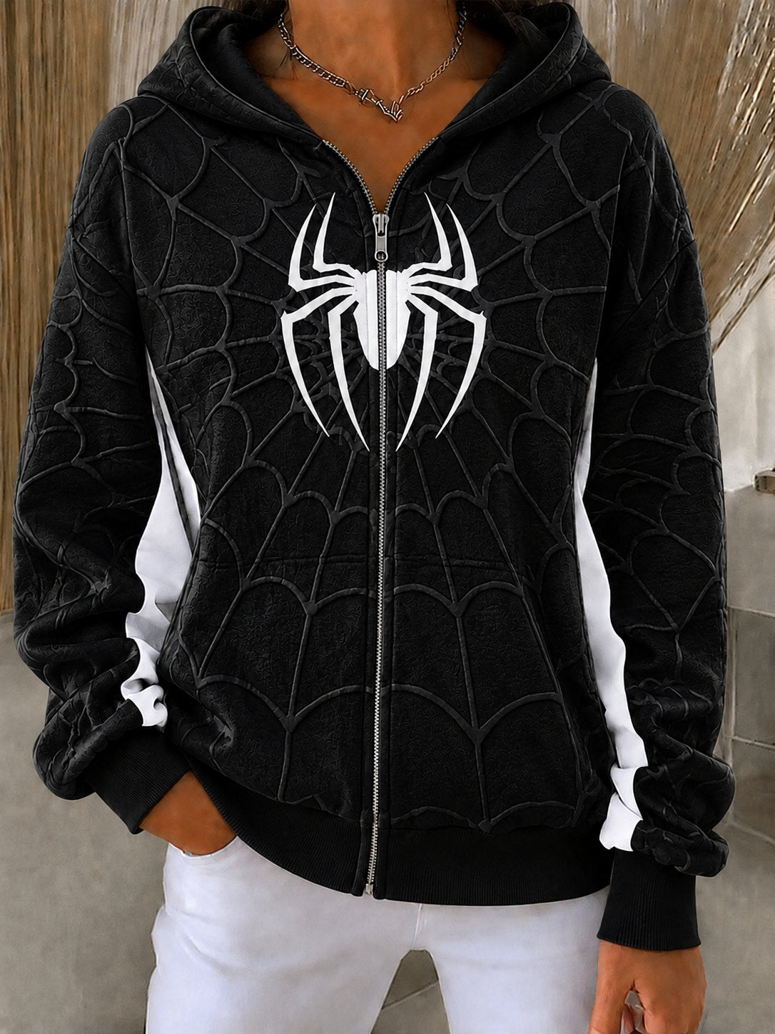 Women's Spider Graphic Print Sweatshirt