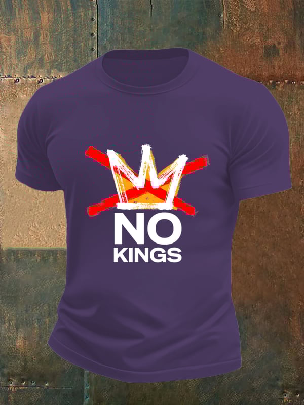 Men's no kings in America print  T-Shirt