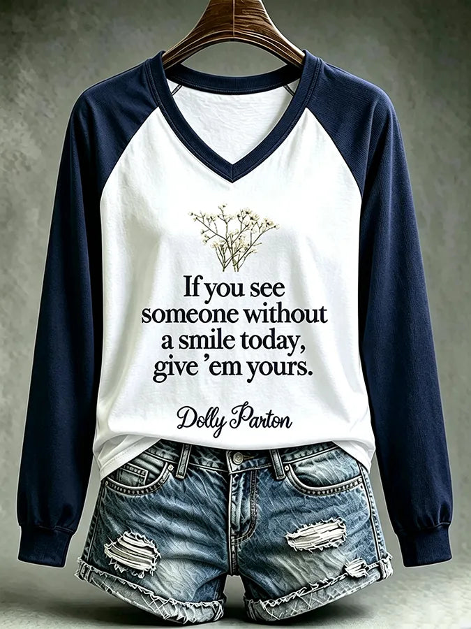Women'S Country Cowgirl Dolly Commemorative The Way I See It, If You Want The Rainbow, You Gotta Put Up With The Rain Print Sweatshirt