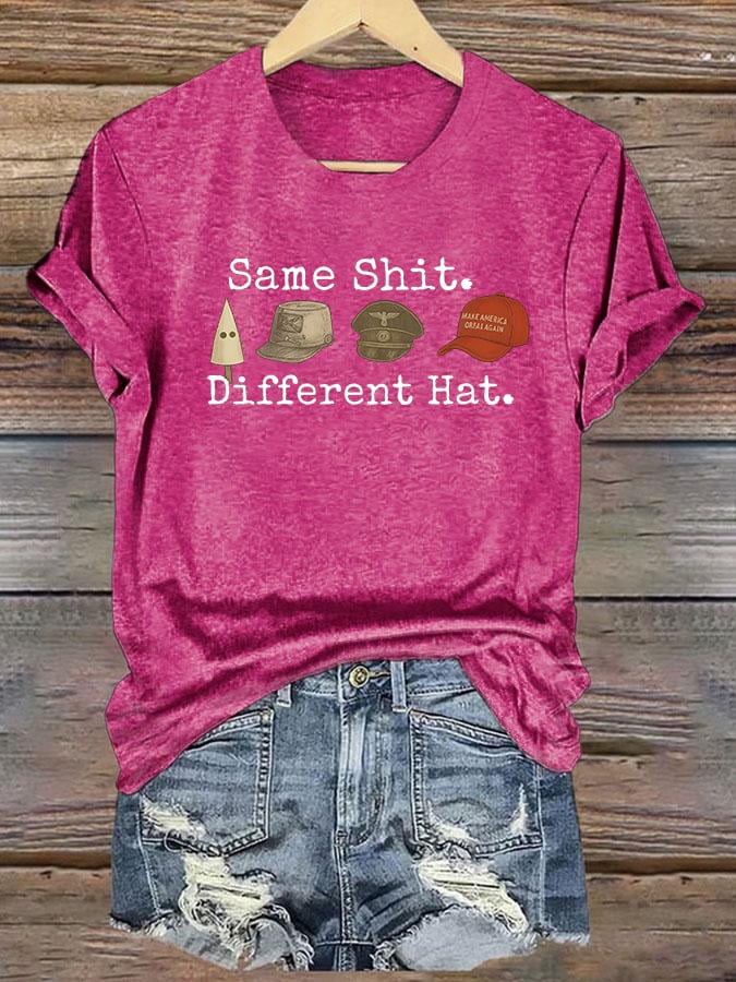 Women's  Same shit Different costume Print T-Shirt
