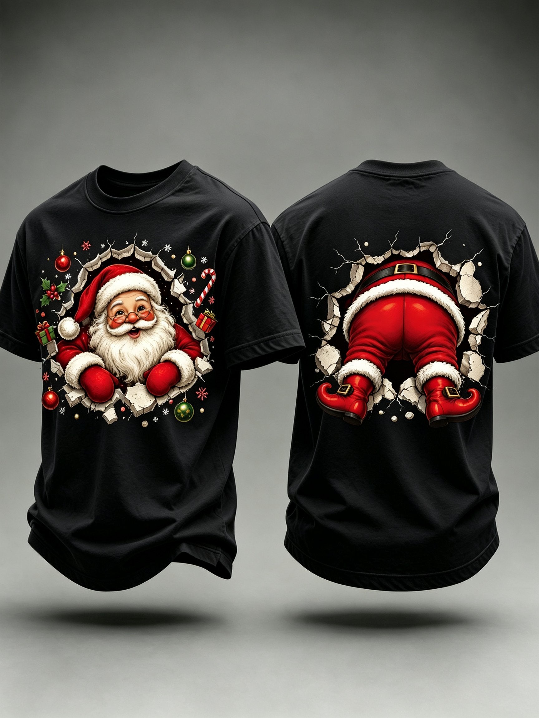 Men's Christmas Printed Casual T-Shirt