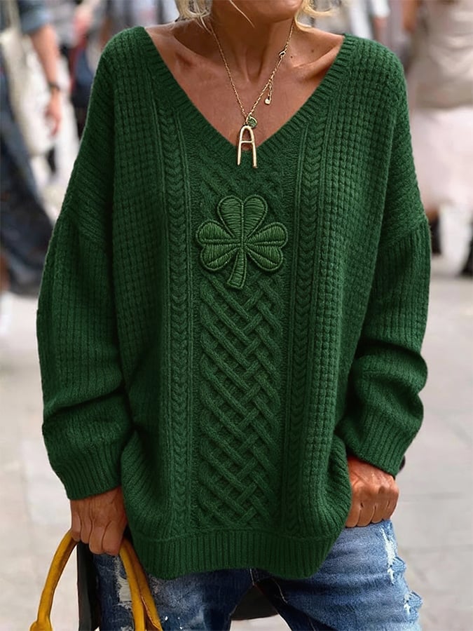 Women's MSt. Patrick's Day Print Sweatshirt