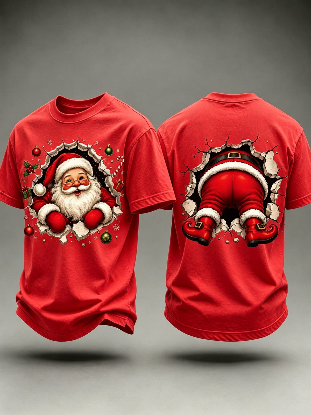 Men's Christmas Printed Casual T-Shirt