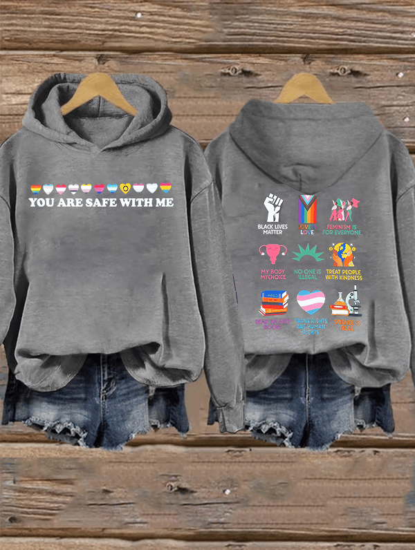Women's  You are safe with me  Hoodie