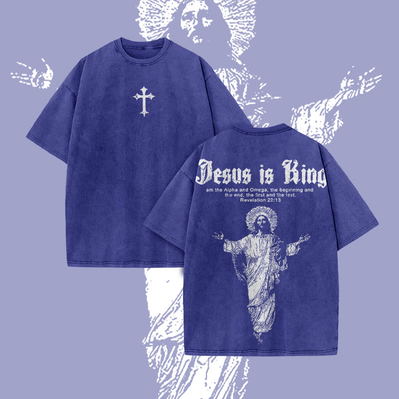 Jesus Is King Vintage Washed Unisex T-Shirt