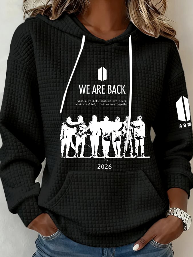 Women's Retro Leisure  Print Hoodie