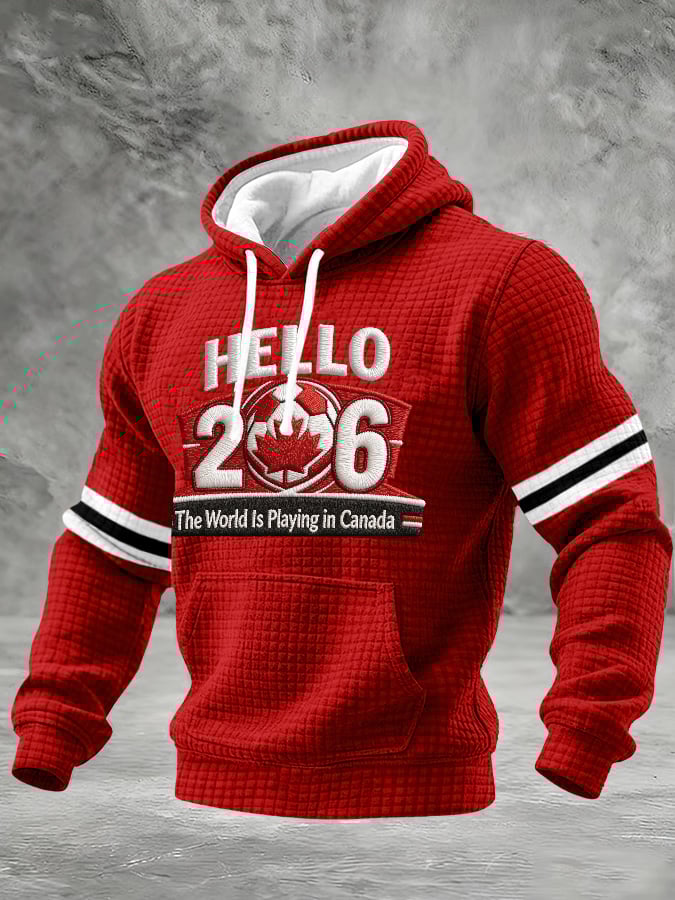 Men's Soccer Printed Casual Hoodie