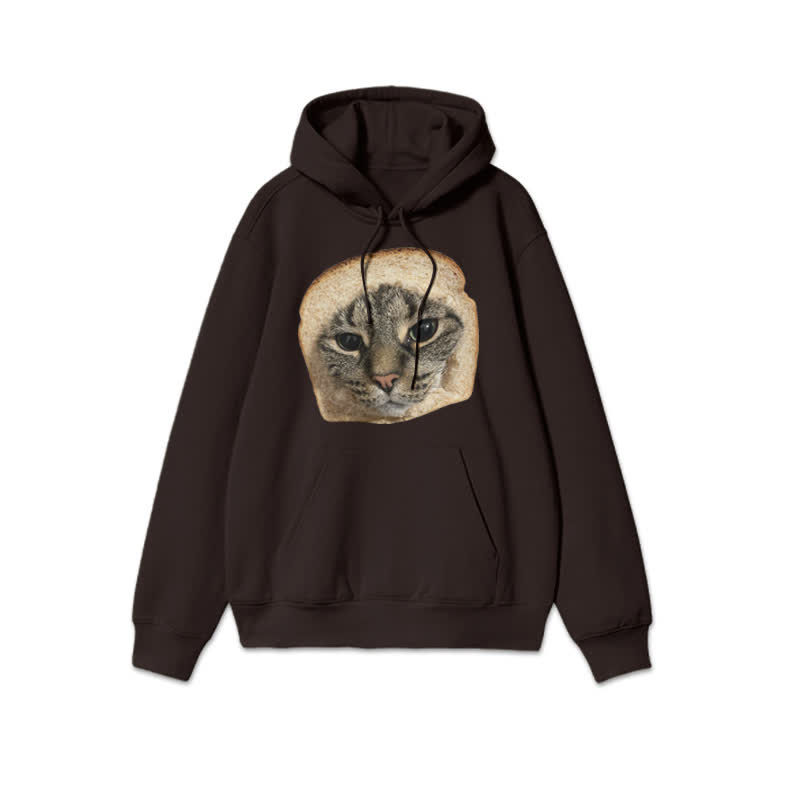 Unisex Toast Cat Print Hoodie