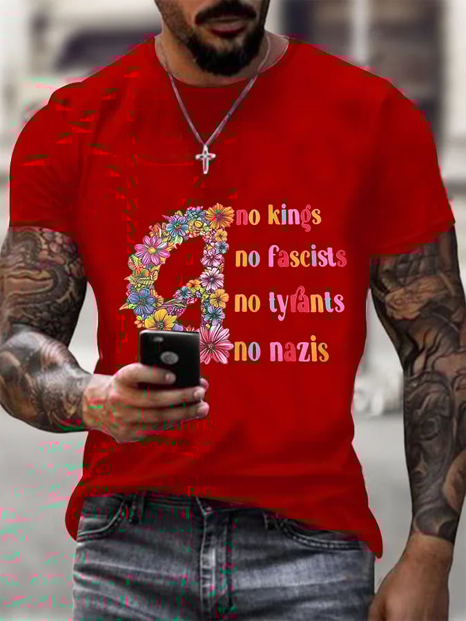 Men's stylish casual FDT Reject King Tiger printed  T-shirt