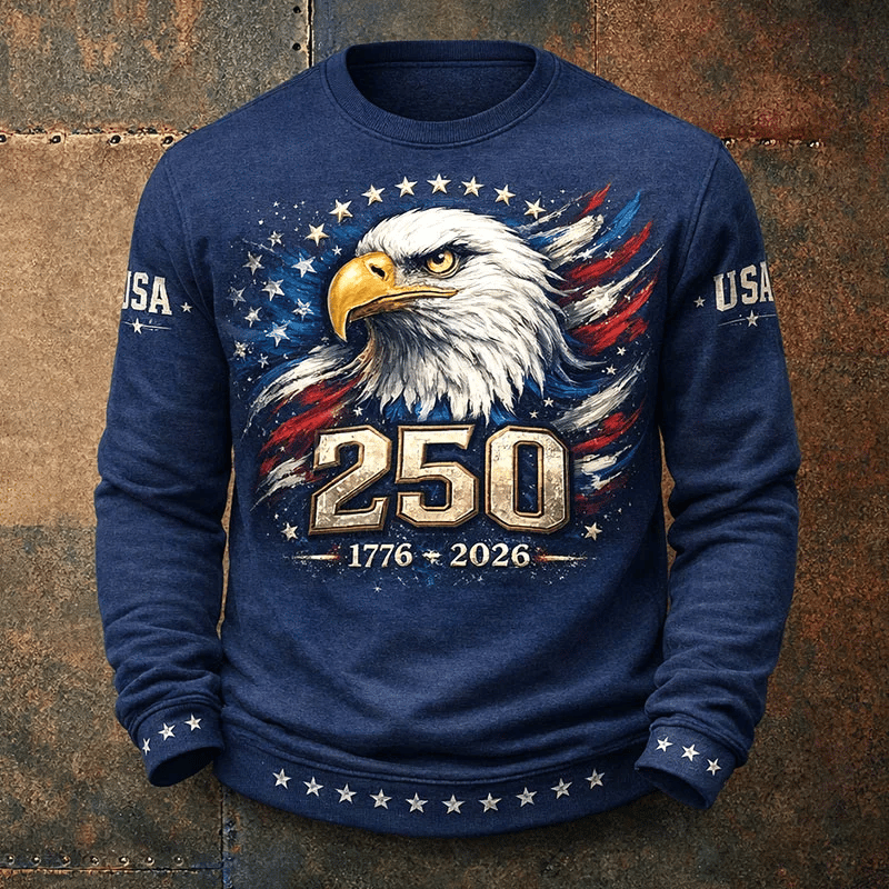 Men's Retro 250th Anniversary Printed Sweatshirt