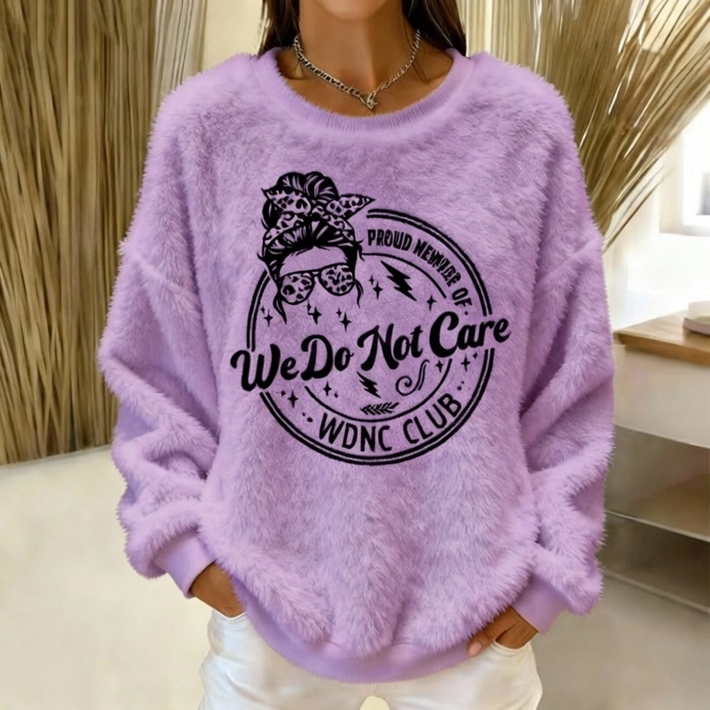 Women's Retro Funny Proud Member Of Club We Do Not Care Menopause Perimenopause Print flannel