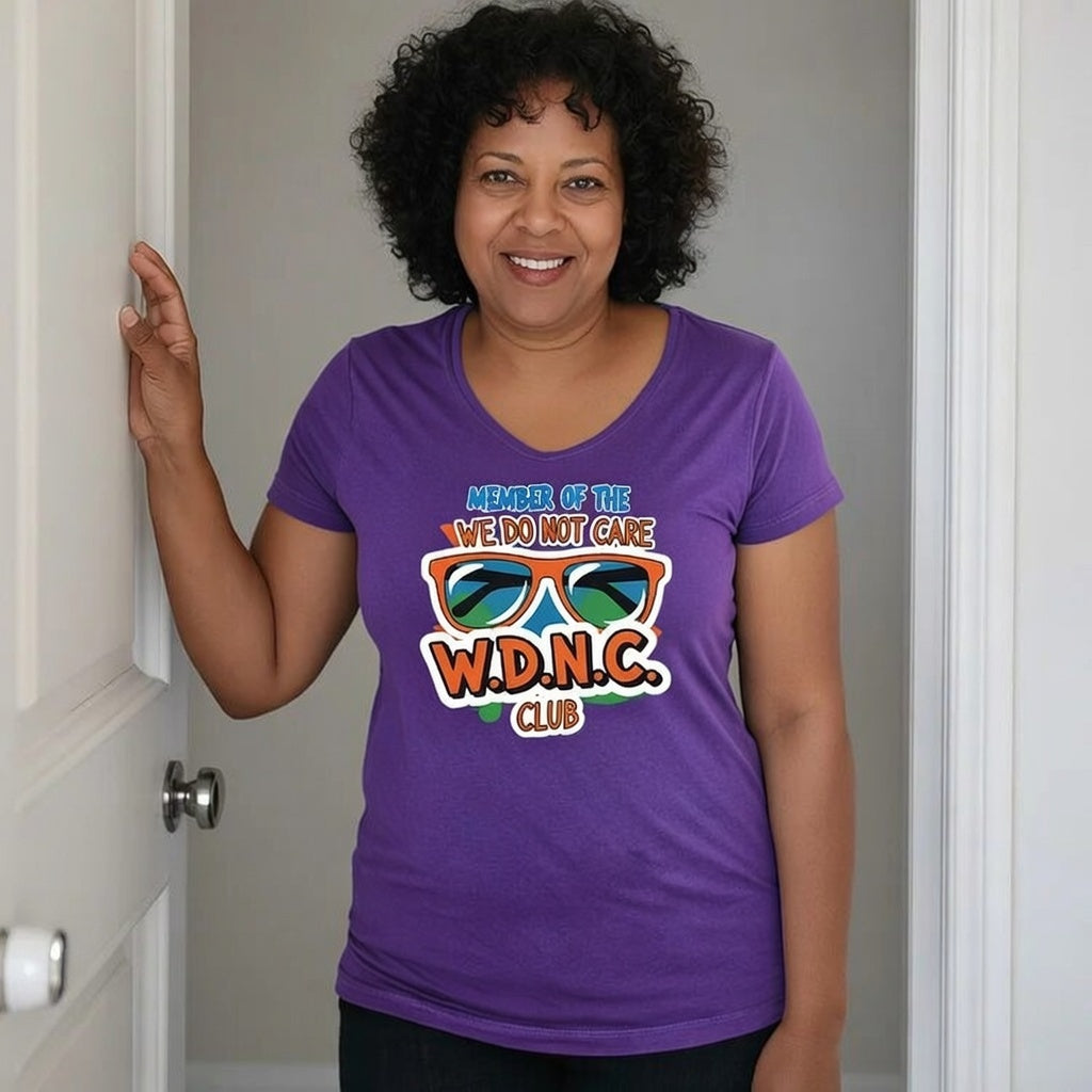 V-Neck Retro Funny Proud Member Of  We Do Not Care Menopause Perimenopause Print T-Shirt