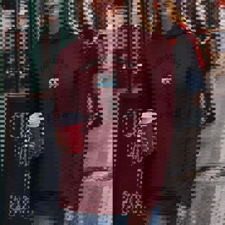 Sarcastic Black Cat Meme We Do Not Care Club Wdnc Cat Women Hoodie