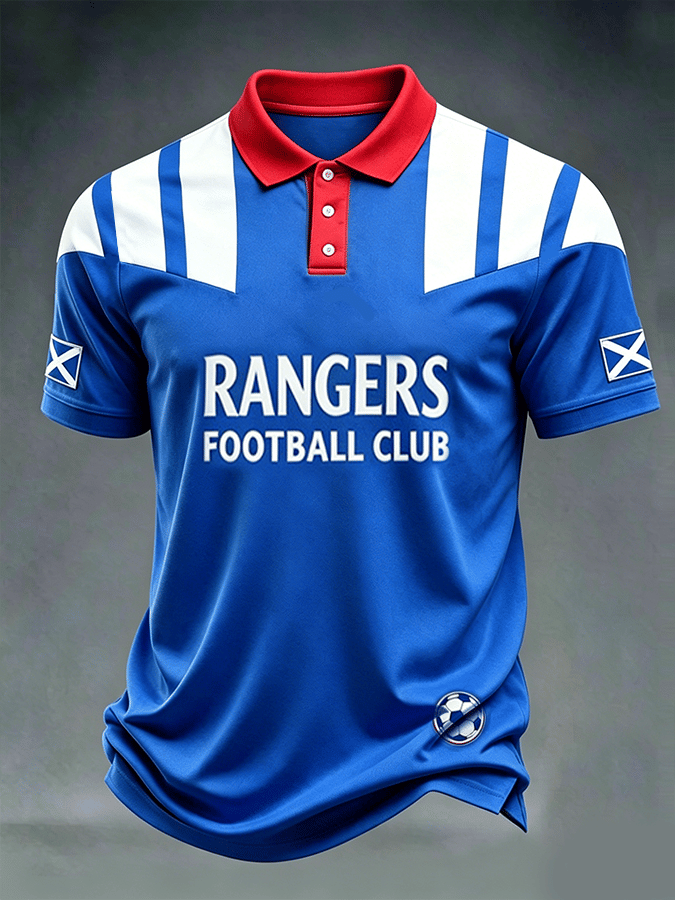 Scottish Football Fan Men's Printed Polo Shirt