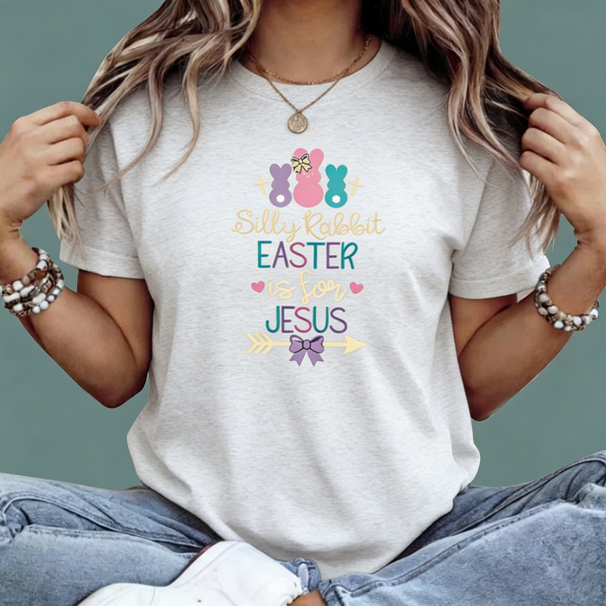 Women's Silly Rabbit Easter Is For Jesus T-Shirt