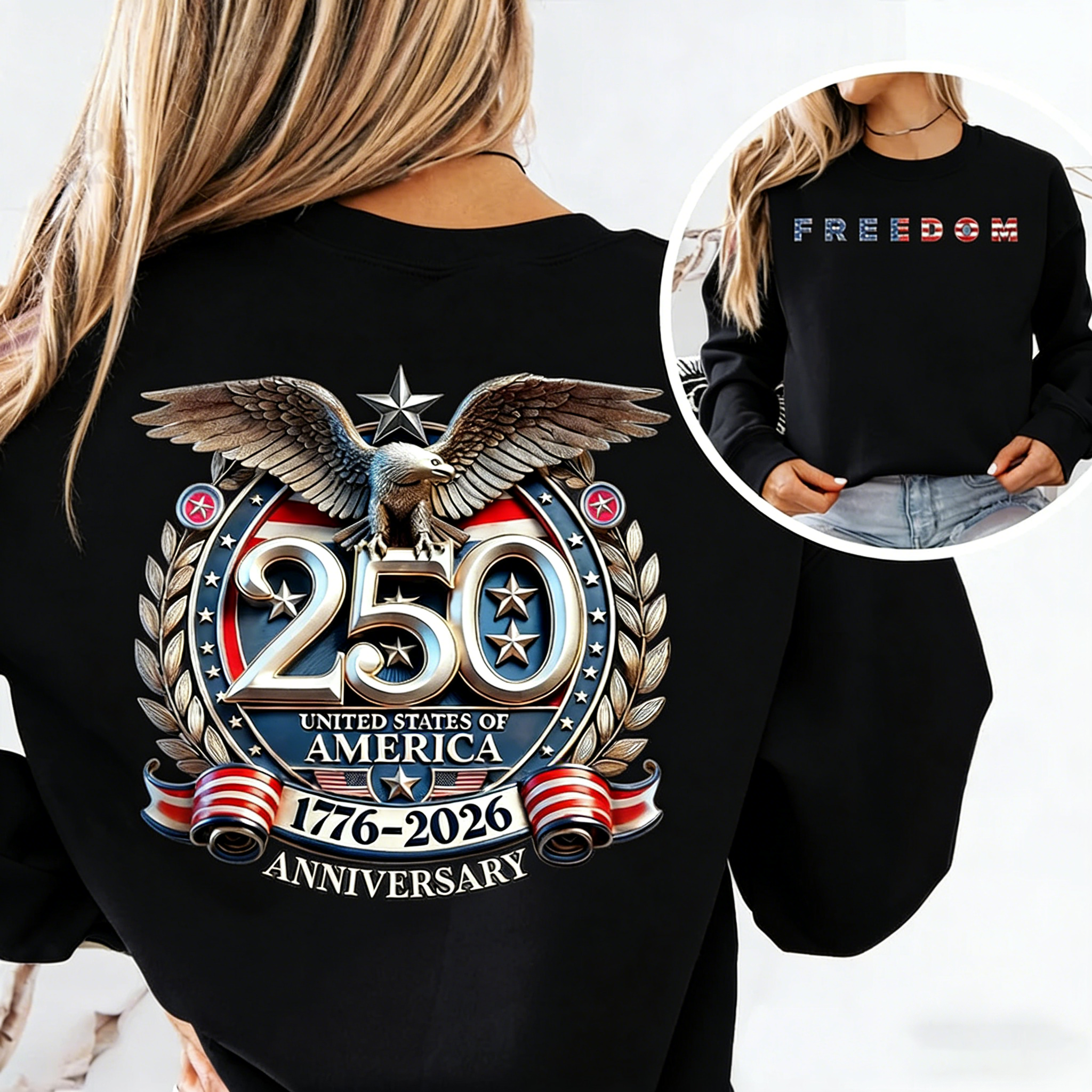 Women's Freedom 250th Anniversary Crew Neck Sweatshirt