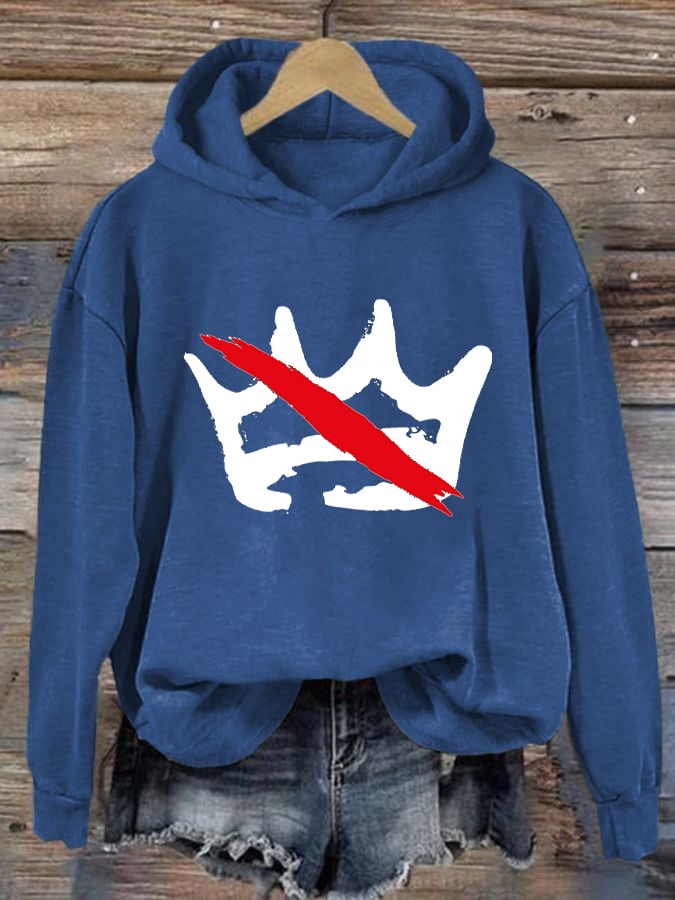 Women's No Kings Print Hoodie